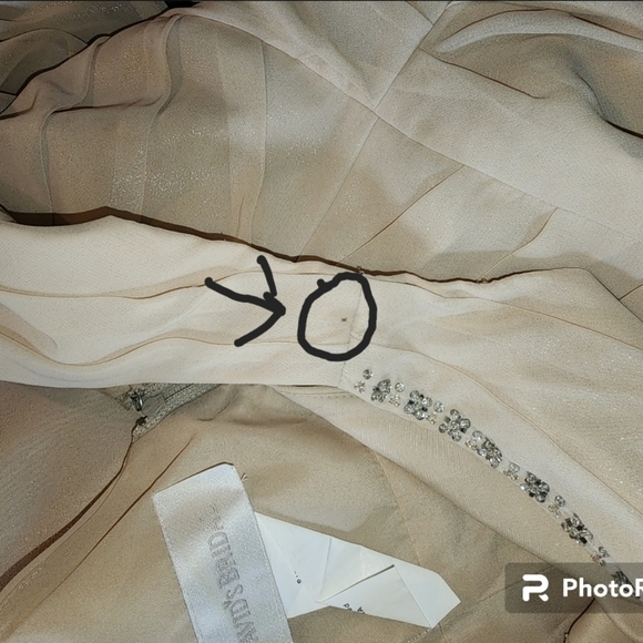 David's Bridal 20W light golden sand gown with jacket - Picture 5 of 8